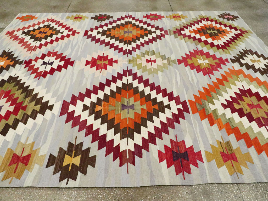 Contemporary Turkish Flat-Weave Kilim, No.29571 - Galerie Shabab