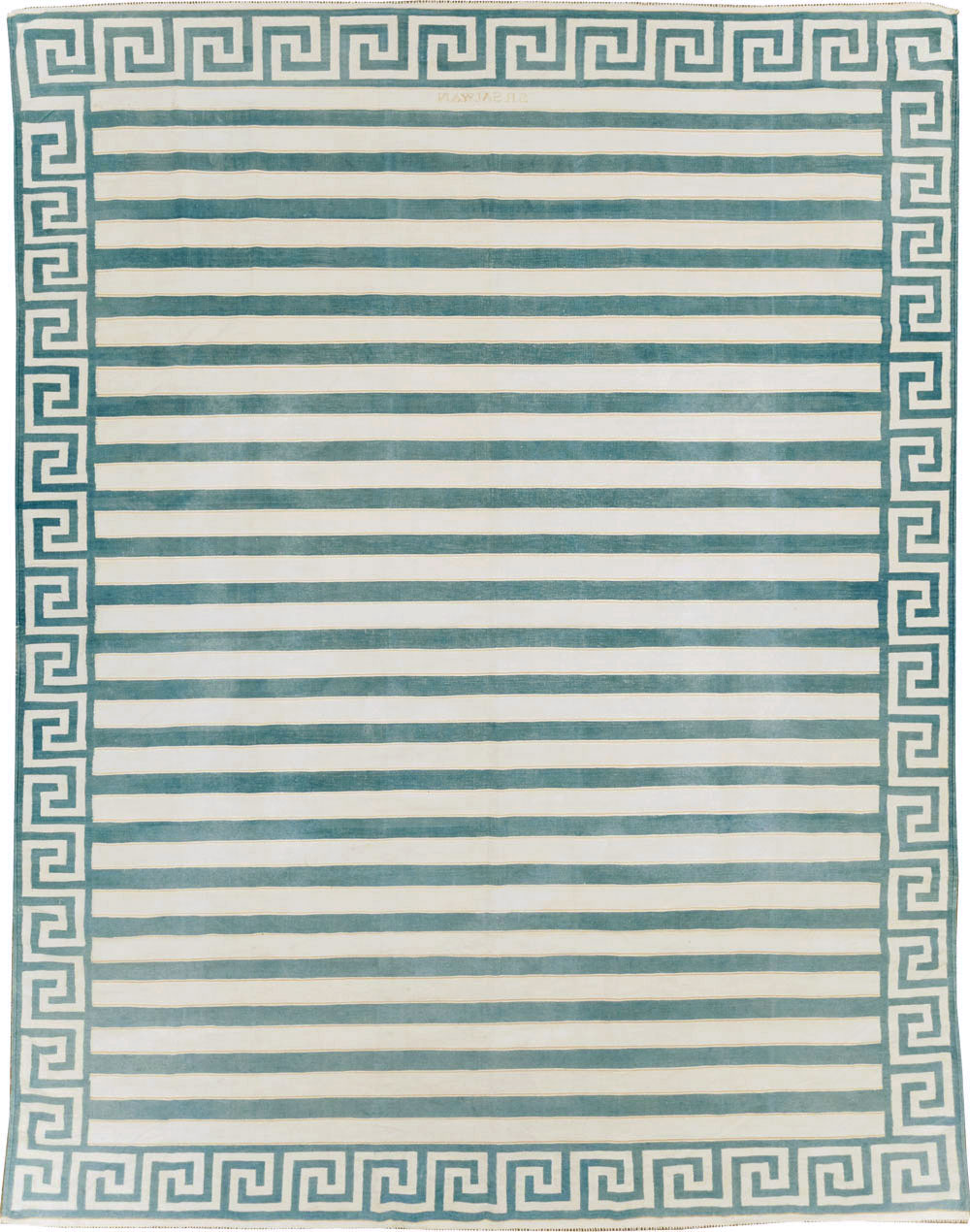 Mid-20th Century Indian Flat-Weave Dhurrie, No.29573 - Galerie Shabab