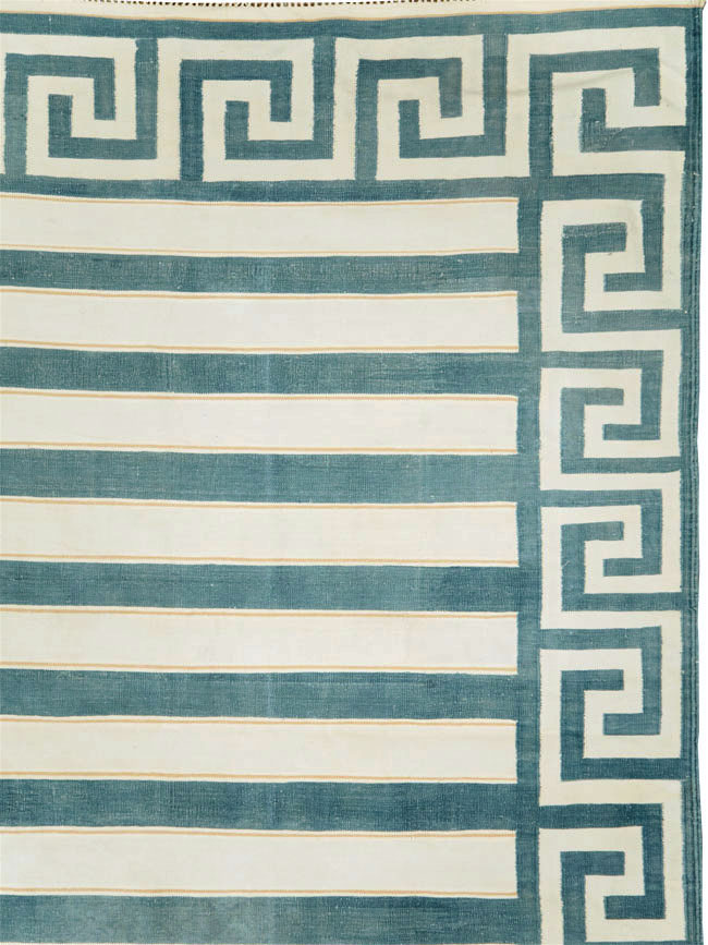 Mid-20th Century Indian Flat-Weave Dhurrie, No.29573 - Galerie Shabab