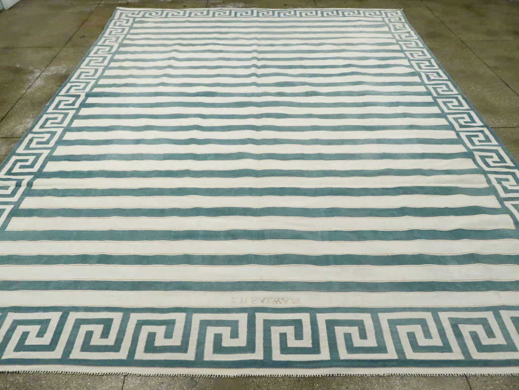 Mid-20th Century Indian Flat-Weave Dhurrie, No.29573 - Galerie Shabab