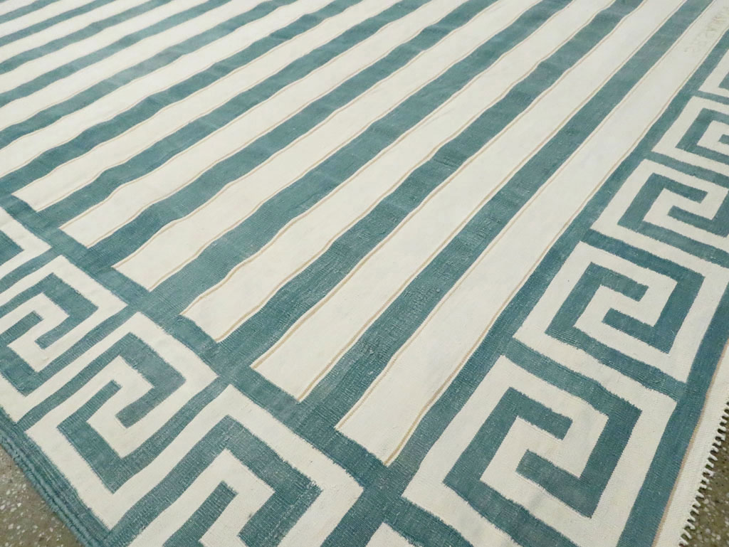 Mid-20th Century Indian Flat-Weave Dhurrie, No.29573 - Galerie Shabab