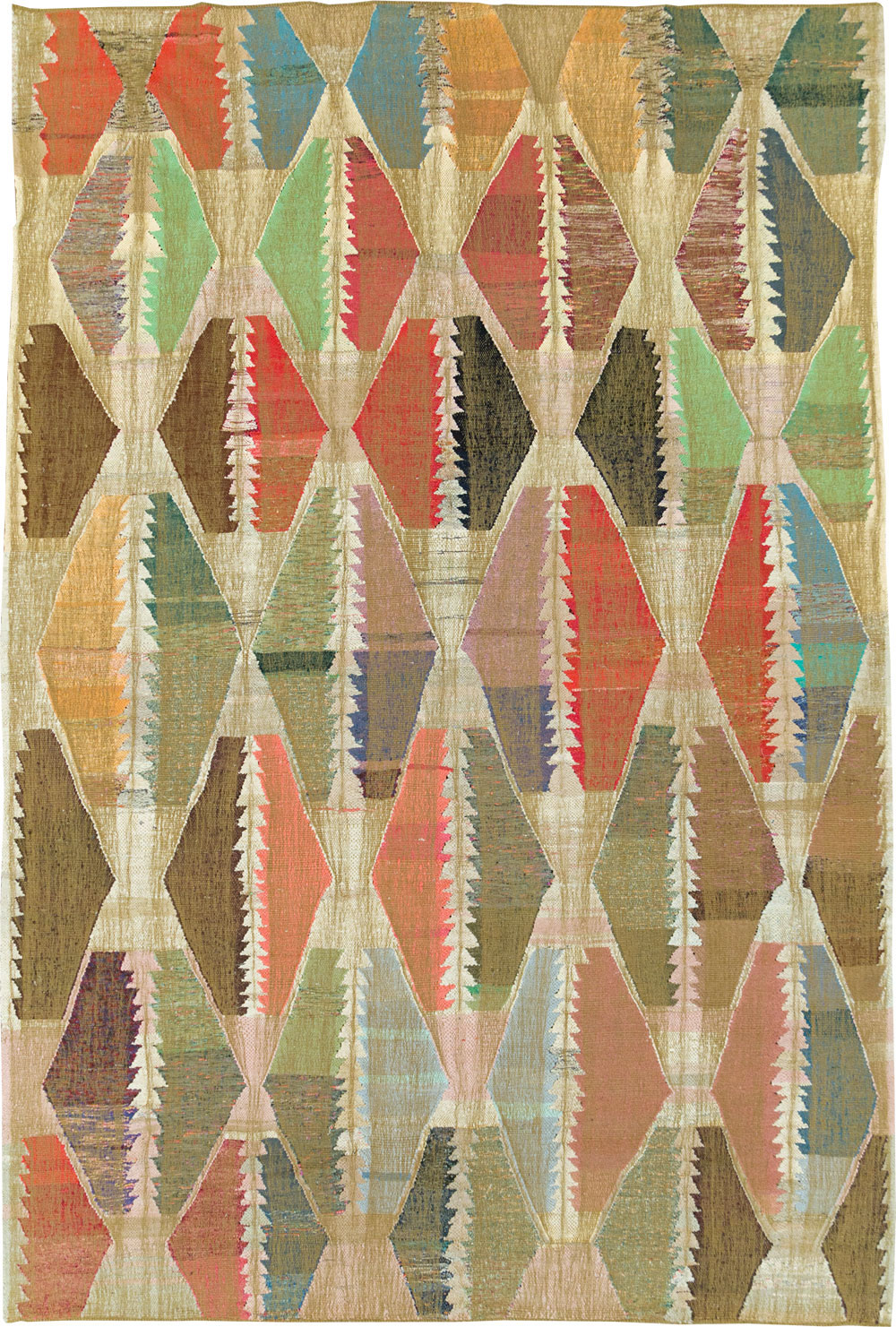 Contemporary Turkish Flatweave Kilim Room Size Carpet, No.29574 - Galerie Shabab