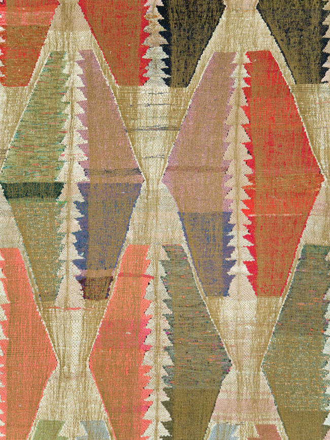 Contemporary Turkish Flatweave Kilim Room Size Carpet, No.29574 - Galerie Shabab