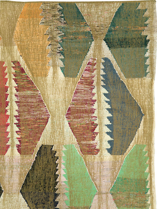 Contemporary Turkish Flatweave Kilim Room Size Carpet, No.29574 - Galerie Shabab