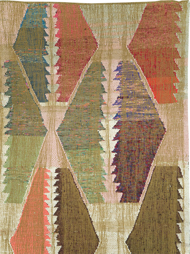 Contemporary Turkish Flatweave Kilim Room Size Carpet, No.29574 - Galerie Shabab