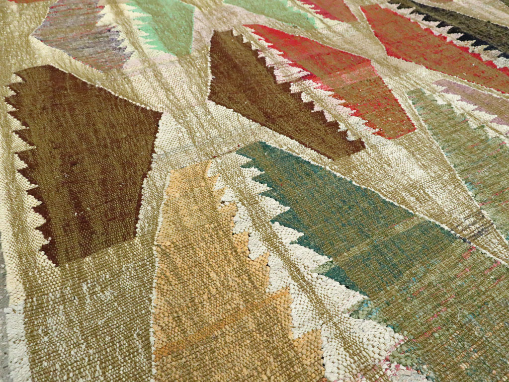 Contemporary Turkish Flatweave Kilim Room Size Carpet, No.29574 - Galerie Shabab