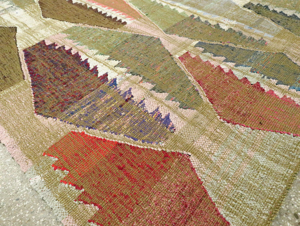 Contemporary Turkish Flatweave Kilim Room Size Carpet, No.29574 - Galerie Shabab