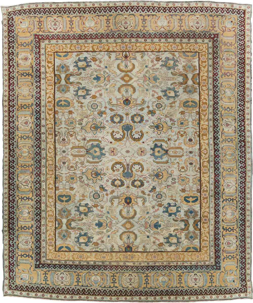 Antique Indian Agra Large Room Size Carpet, No.29576 - Galerie Shabab