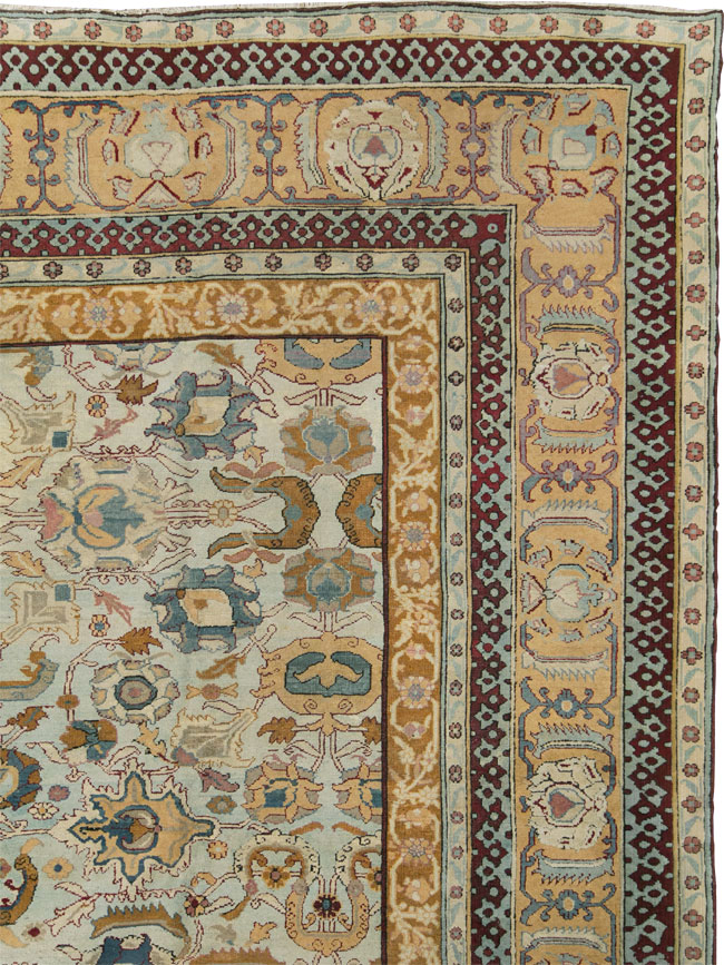 Antique Indian Agra Large Room Size Carpet, No.29576 - Galerie Shabab