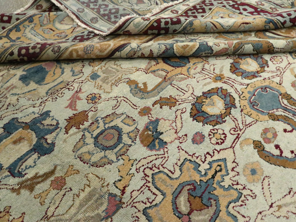 Antique Indian Agra Large Room Size Carpet, No.29576 - Galerie Shabab