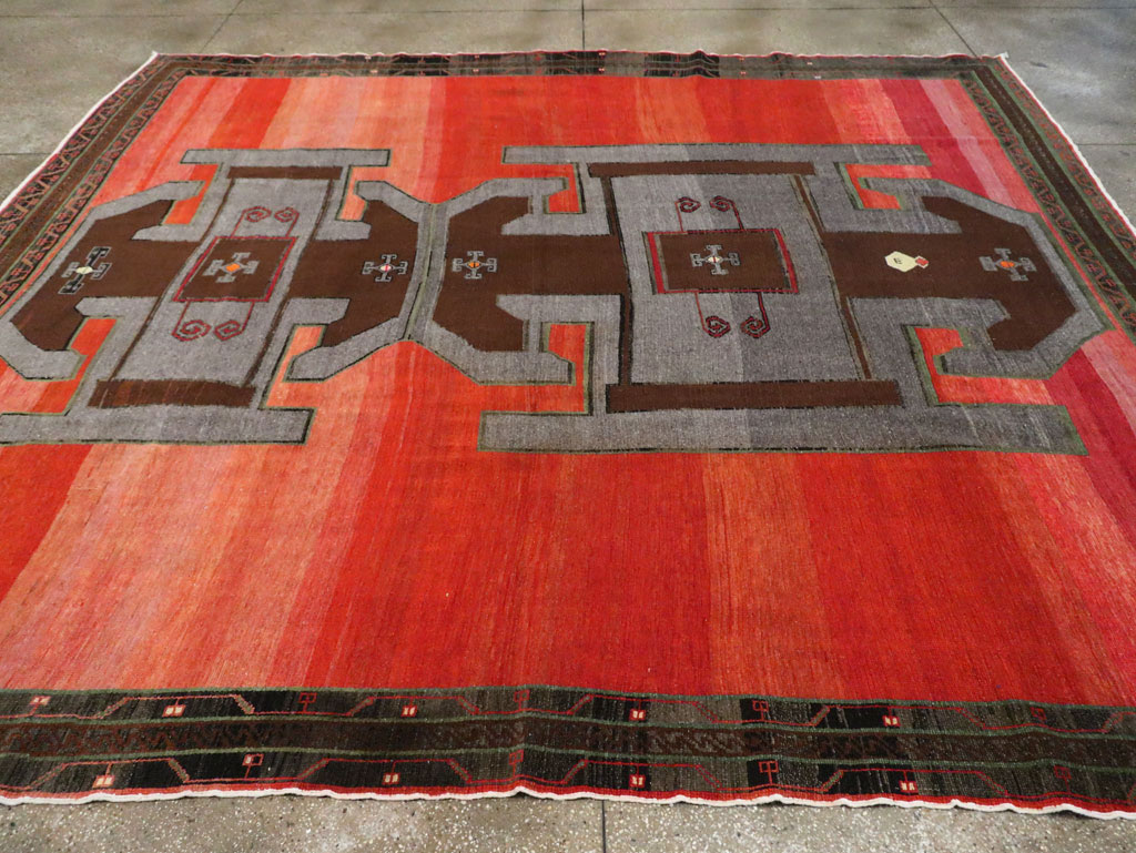 Vintage Anatolian Square Carpet, No.29577 - Galerie Shabab