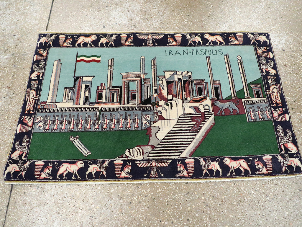 Modern Persian Tabriz Pictorial Rug (Pair: 2 of 2), No.29590 - Galerie Shabab