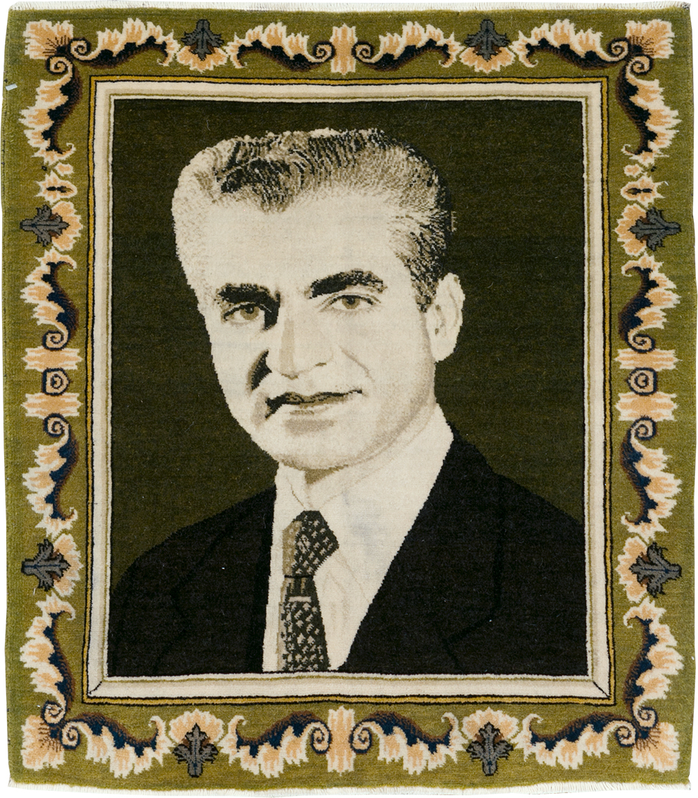 Vintage Persian Pictorial Tabriz Rug, No.29591 - Galerie Shabab