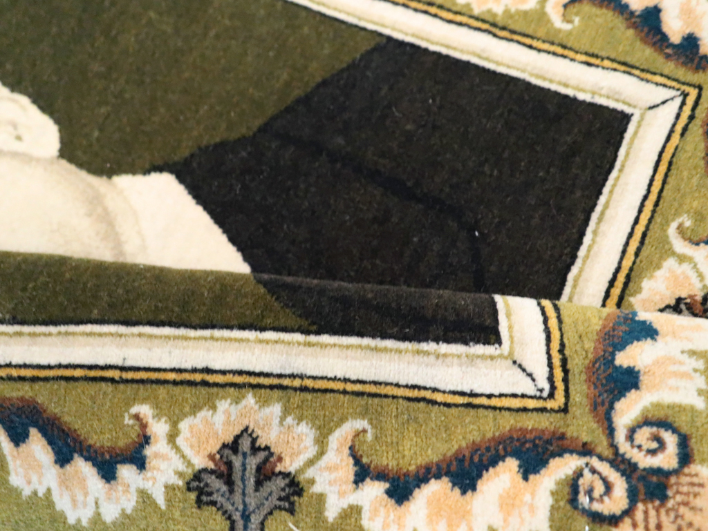 Vintage Persian Pictorial Tabriz Rug, No.29591 - Galerie Shabab