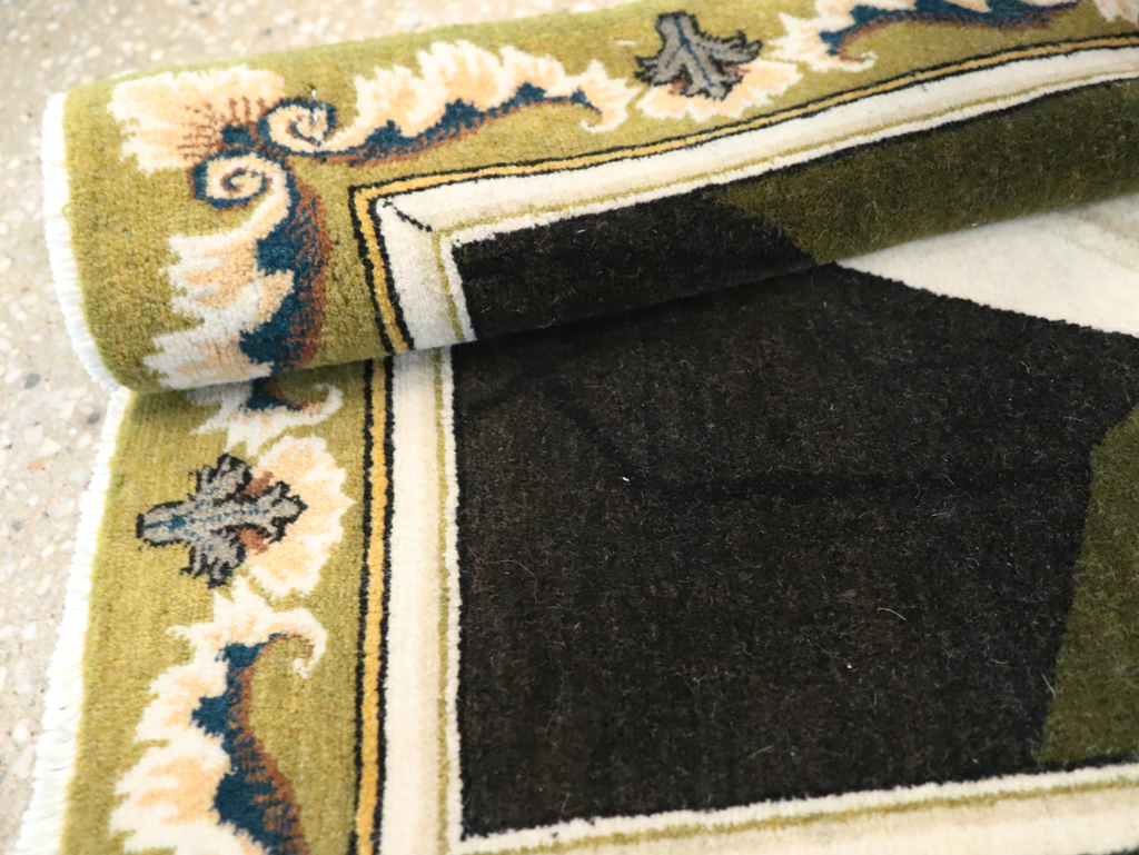 Vintage Persian Pictorial Tabriz Rug, No.29591 - Galerie Shabab