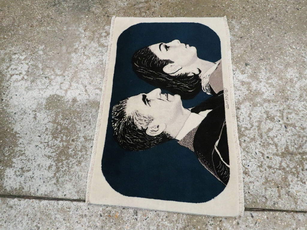 Vintage Persian Tabriz Pictorial Rug, No.29593 - Galerie Shabab