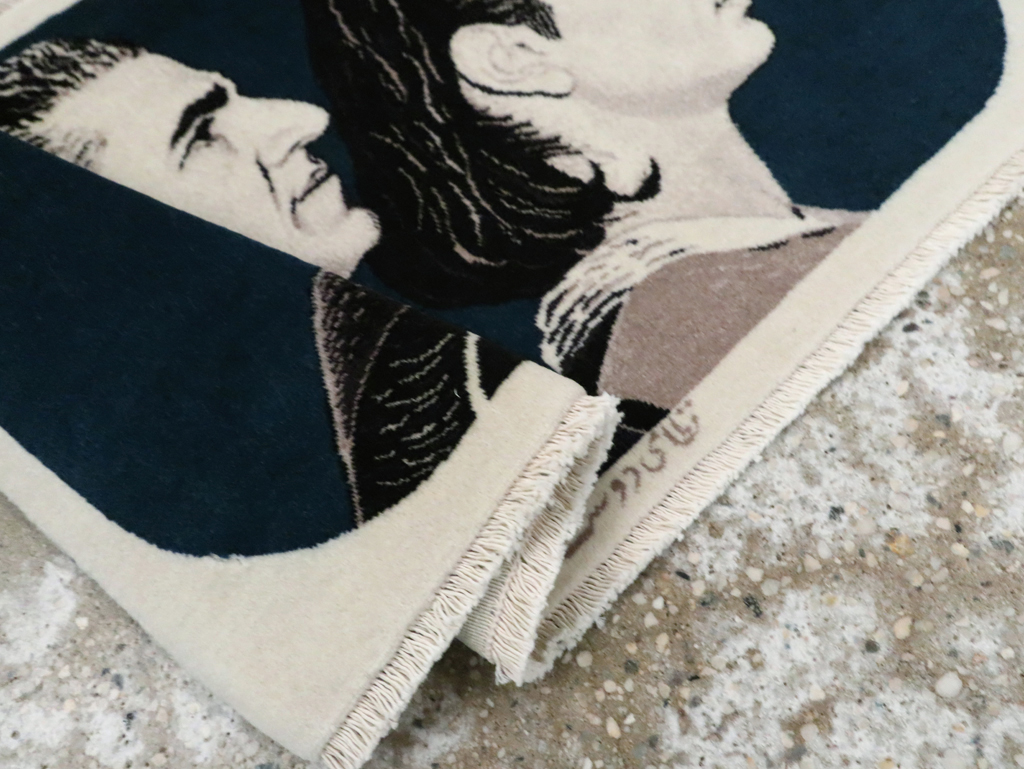 Vintage Persian Tabriz Pictorial Rug, No.29593 - Galerie Shabab