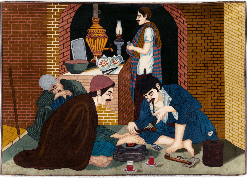 Vintage Pictorial Tabriz Rug, No.29594 - Galerie Shabab