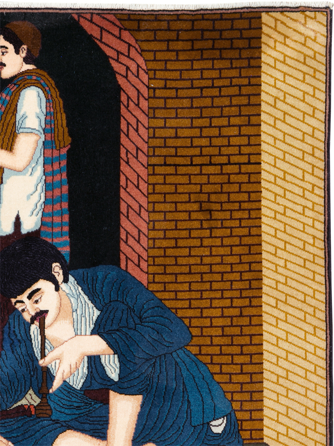 Vintage Pictorial Tabriz Rug, No.29594 - Galerie Shabab