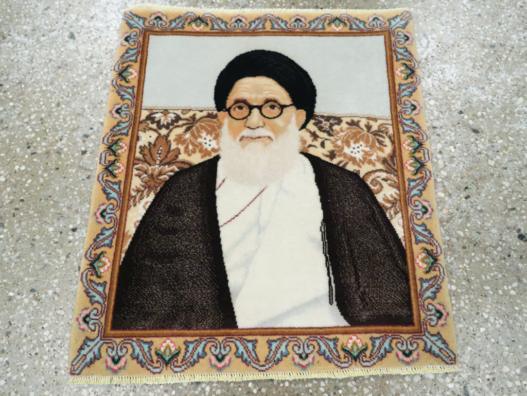 Vintage Persian Tabriz Pictorial Rug, No.29595 - Galerie Shabab