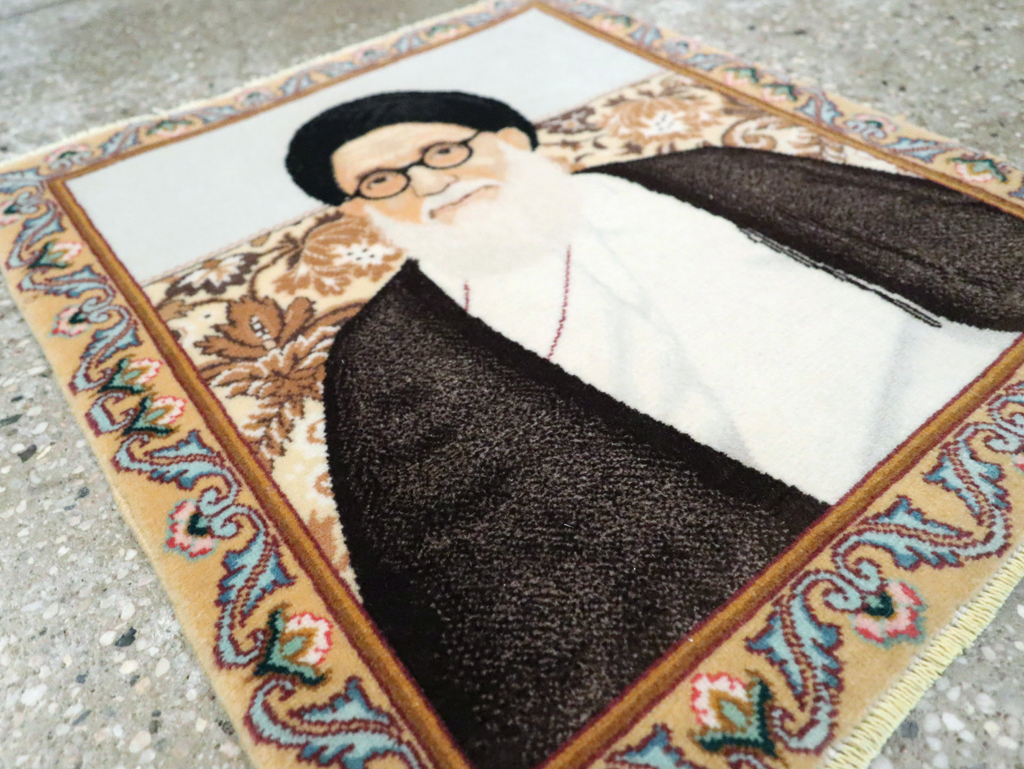 Vintage Persian Tabriz Pictorial Rug, No.29595 - Galerie Shabab