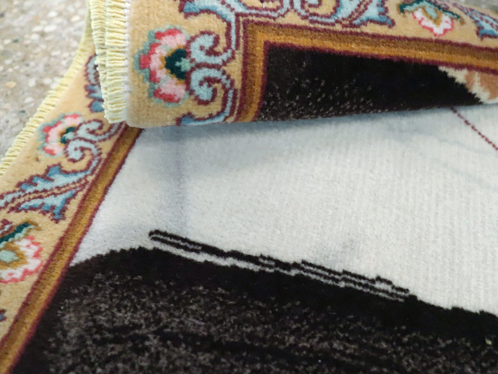 Vintage Persian Tabriz Pictorial Rug, No.29595 - Galerie Shabab