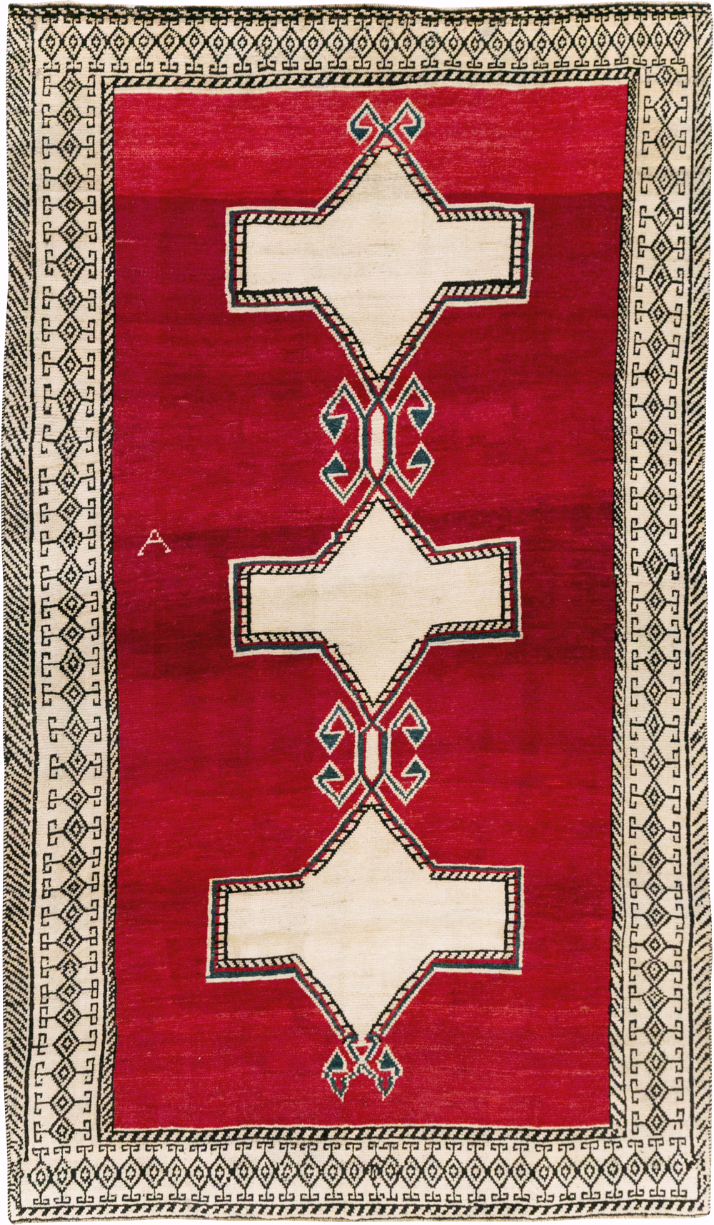 Vintage Persian Gabbeh Accent Rug, No.29603 - Galerie Shabab