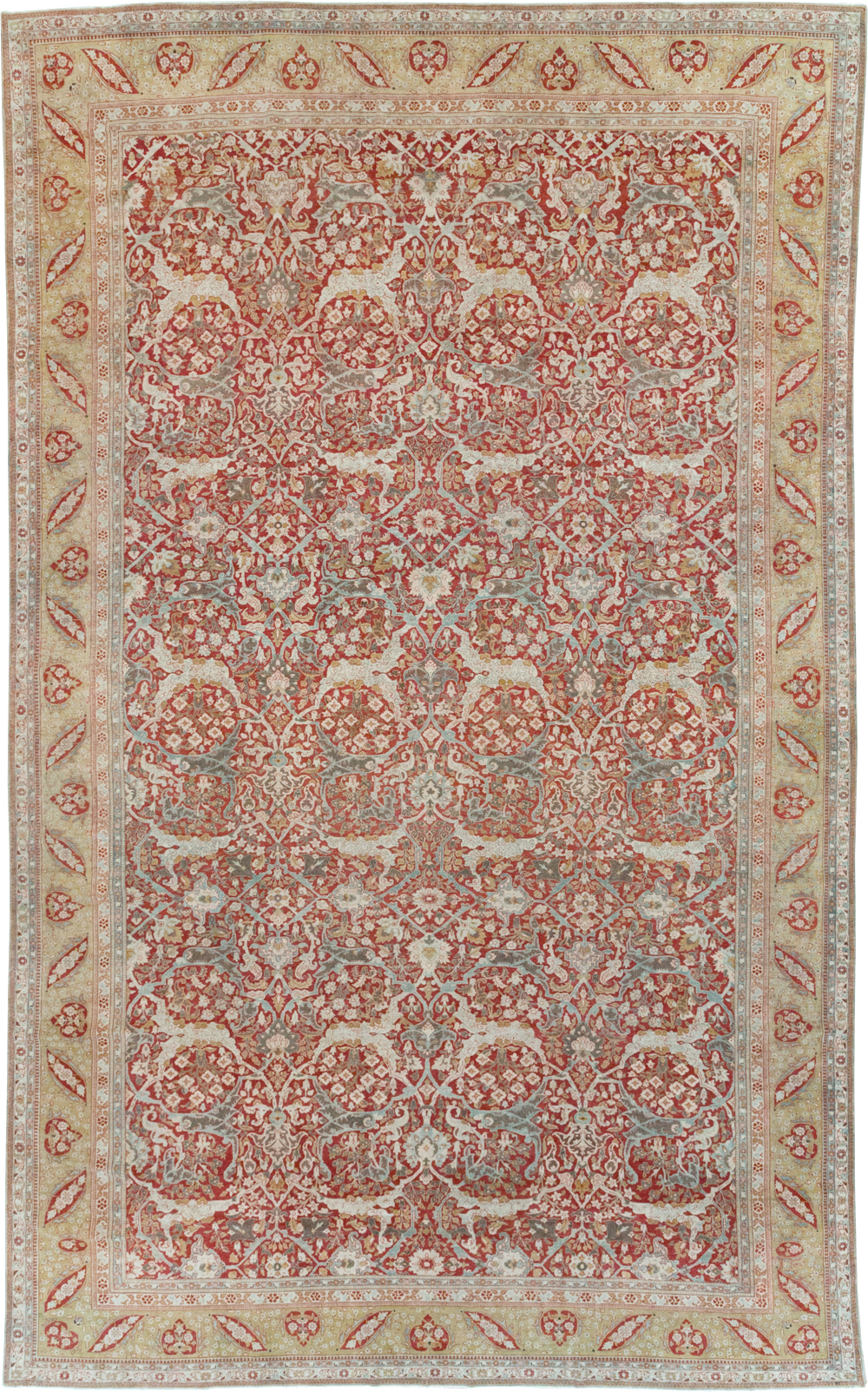 Antique Persian Kashan Oversize Carpet, No.29606 - Galerie Shabab