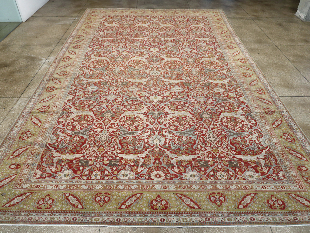 Antique Persian Kashan Oversize Carpet, No.29606 - Galerie Shabab