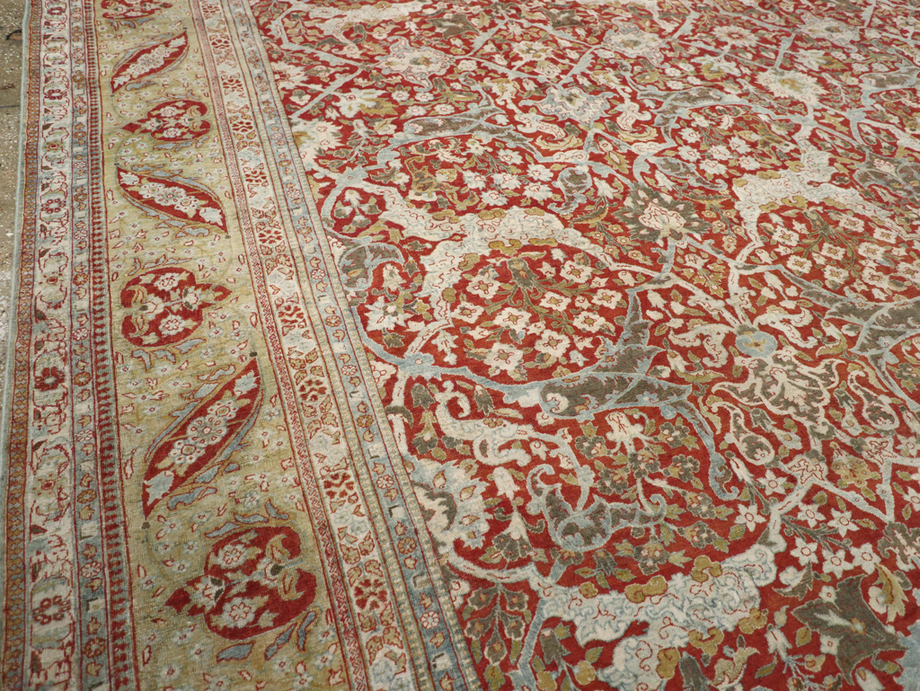 Antique Persian Kashan Oversize Carpet, No.29606 - Galerie Shabab