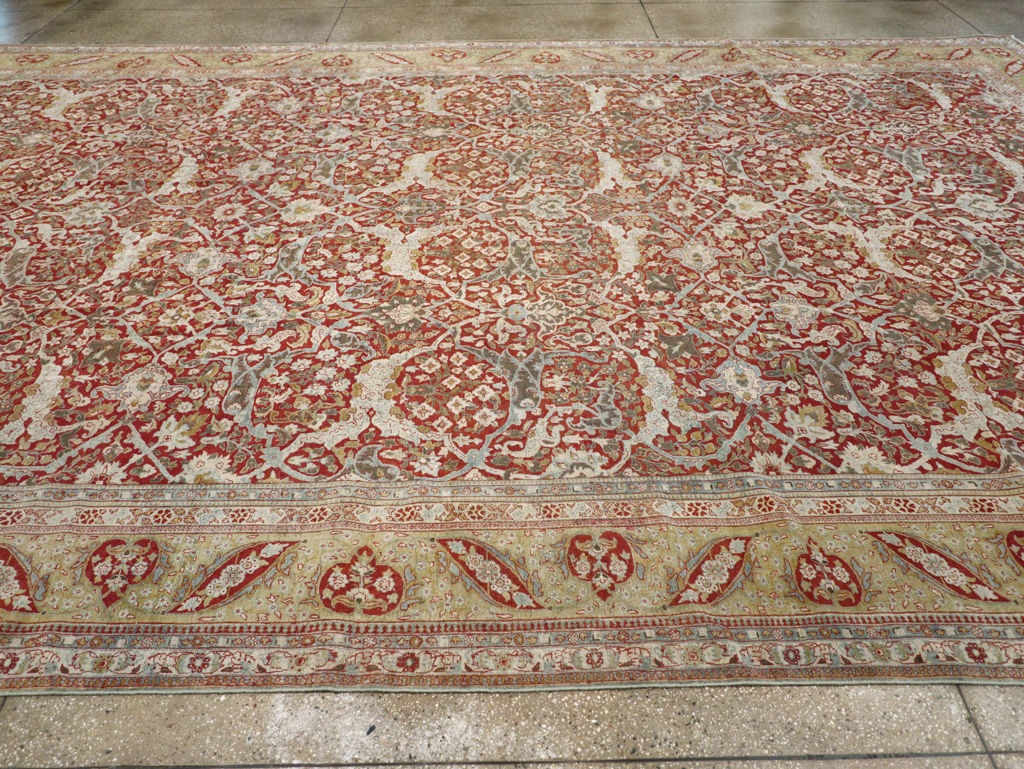 Antique Persian Kashan Oversize Carpet, No.29606 - Galerie Shabab