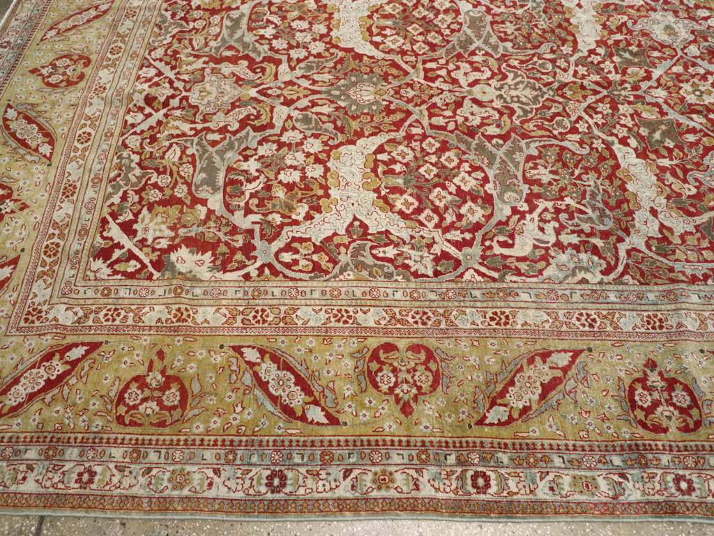 Antique Persian Kashan Oversize Carpet, No.29606 - Galerie Shabab