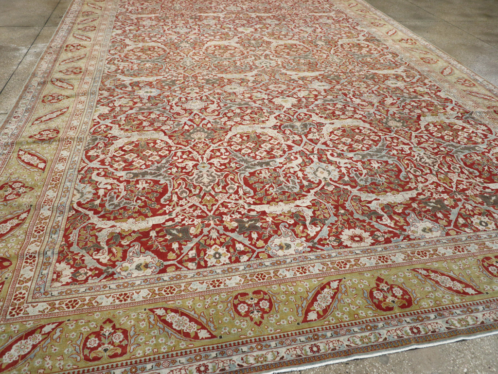 Antique Persian Kashan Oversize Carpet, No.29606 - Galerie Shabab