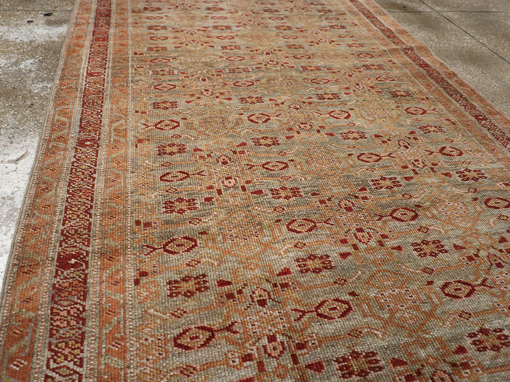 Antique Persian Kurd Bidjar Wide Gallery Runner, No.29607 - Galerie Shabab