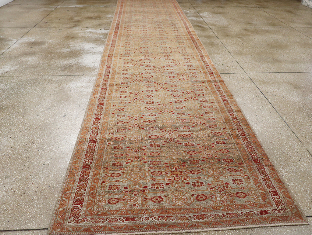 Antique Persian Kurd Bidjar Wide Gallery Runner, No.29607 - Galerie Shabab