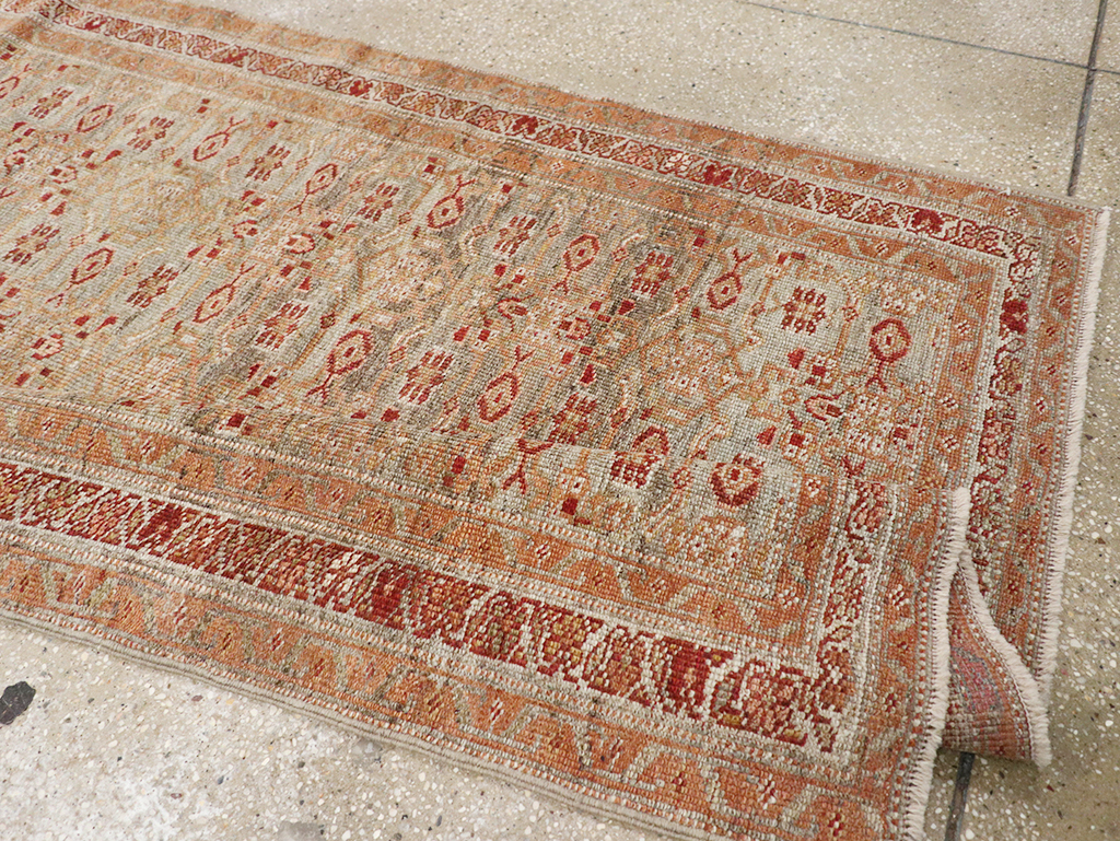 Antique Persian Kurd Bidjar Wide Gallery Runner, No.29607 - Galerie Shabab