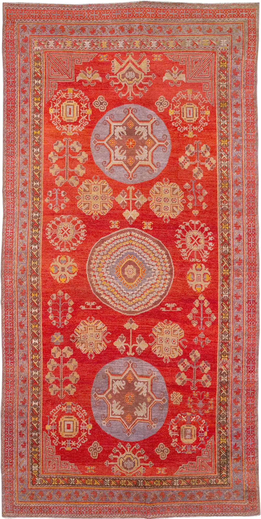 Antique East Turkestan Khotan Gallery Carpet, No.29616 - Galerie Shabab