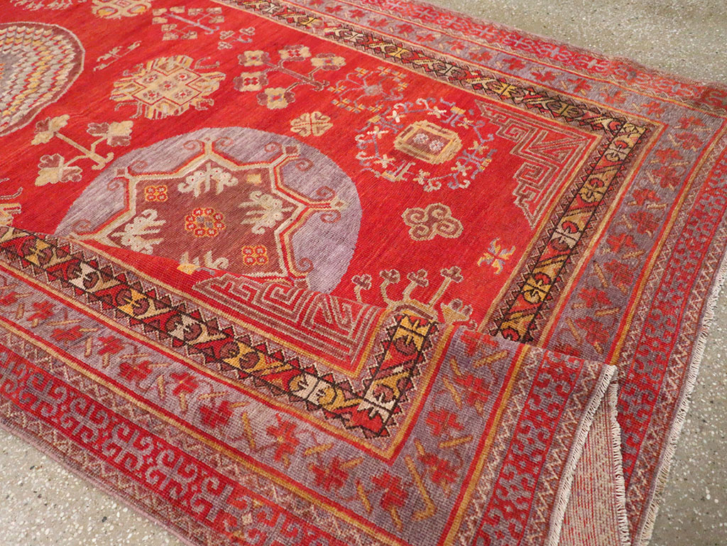 Antique East Turkestan Khotan Gallery Carpet, No.29616 - Galerie Shabab