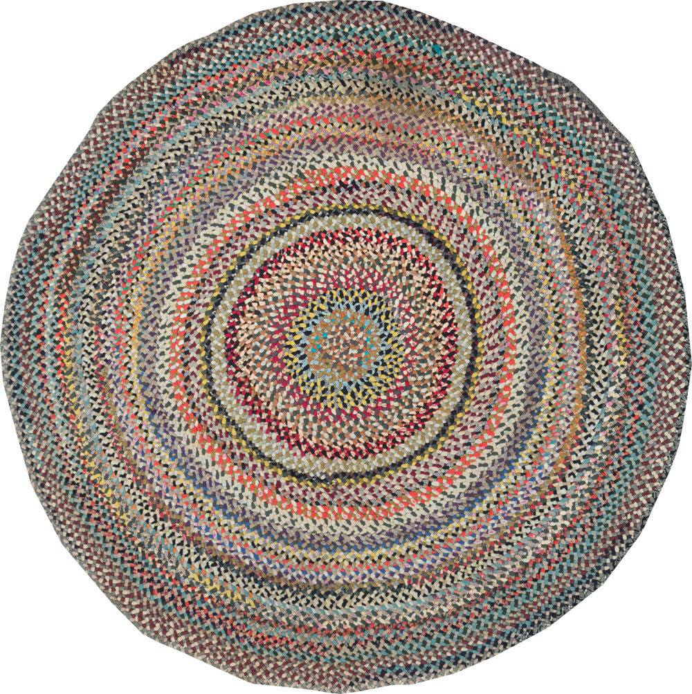 Vintage American Braid Rug, No.29619 - Galerie Shabab