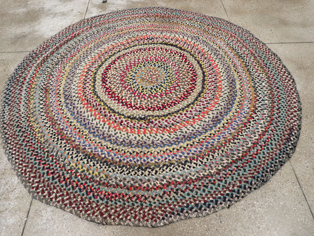 Vintage American Braid Rug, No.29619 - Galerie Shabab