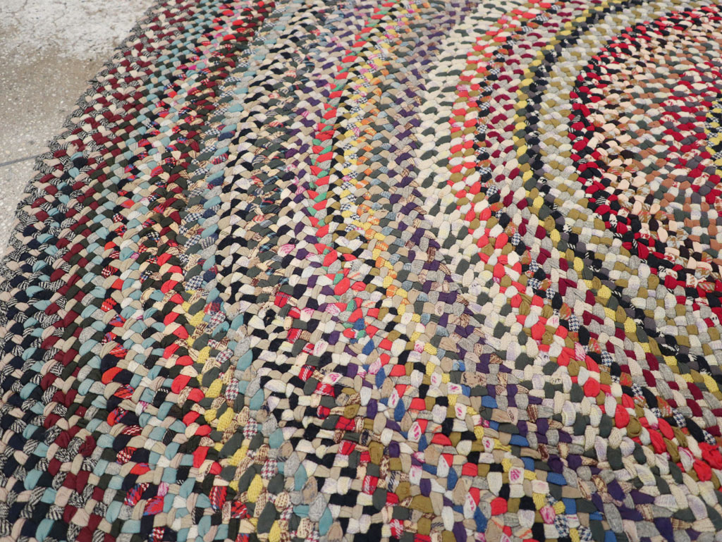 Vintage American Braid Rug, No.29619 - Galerie Shabab