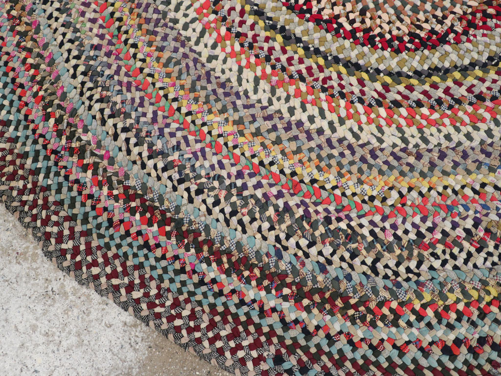 Vintage American Braid Rug, No.29619 - Galerie Shabab