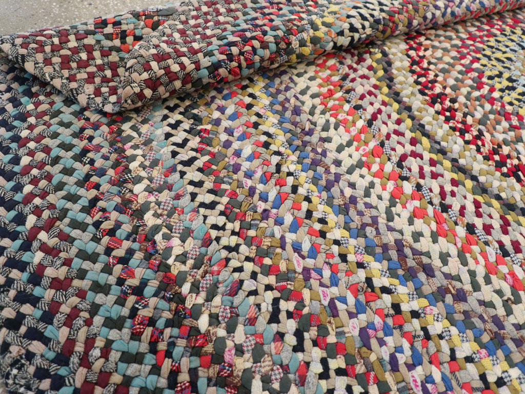 Vintage American Braid Rug, No.29619 - Galerie Shabab