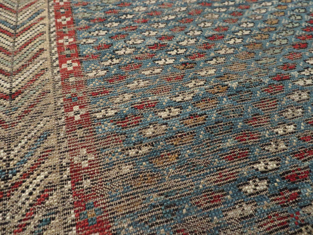Distressed Antique Caucasian Shirvan Throw Rug, No.29626 - Galerie Shabab