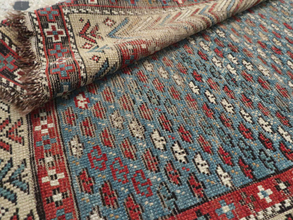 Distressed Antique Caucasian Shirvan Throw Rug, No.29626 - Galerie Shabab