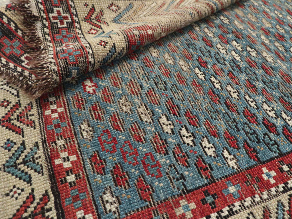 Distressed Antique Caucasian Shirvan Throw Rug, No.29626 - Galerie Shabab