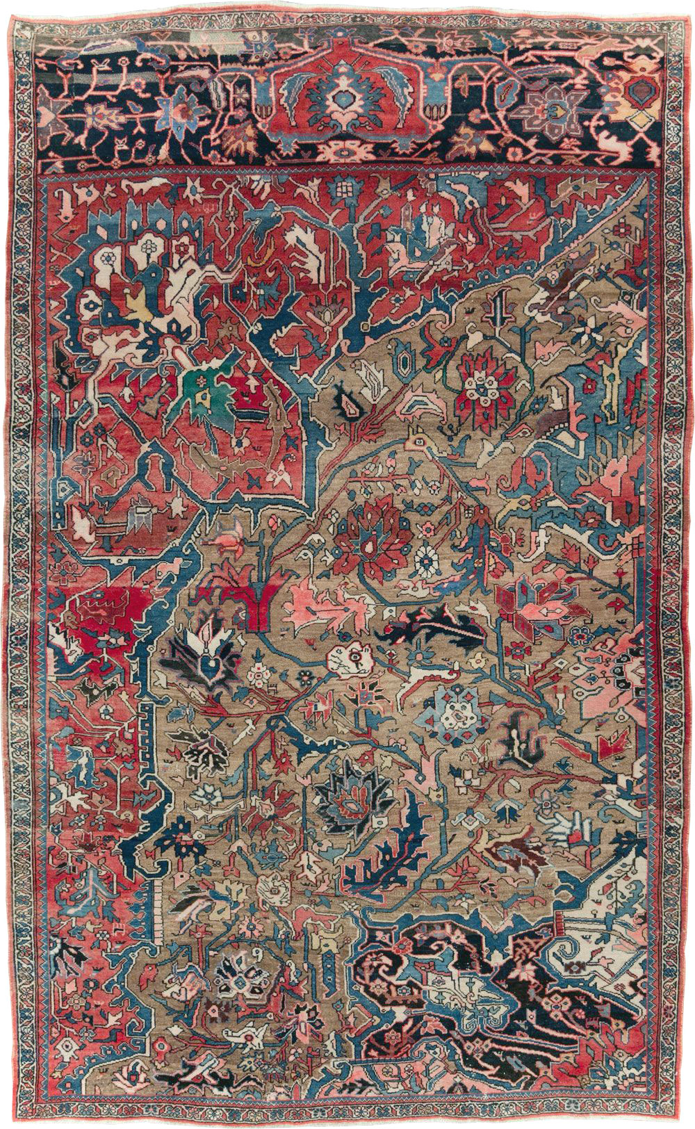Antique Persian Bidjar Wagireh Sampler Rug, No.29627 - Galerie Shabab
