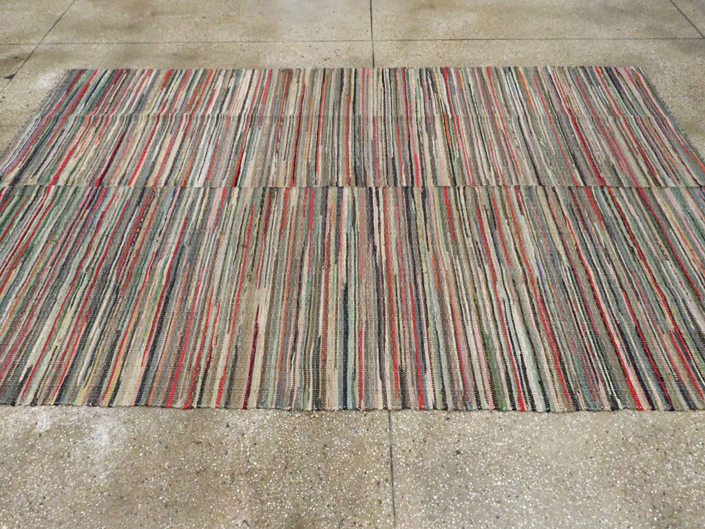 Vintage Rag Rug, No.29628 - Galerie Shabab