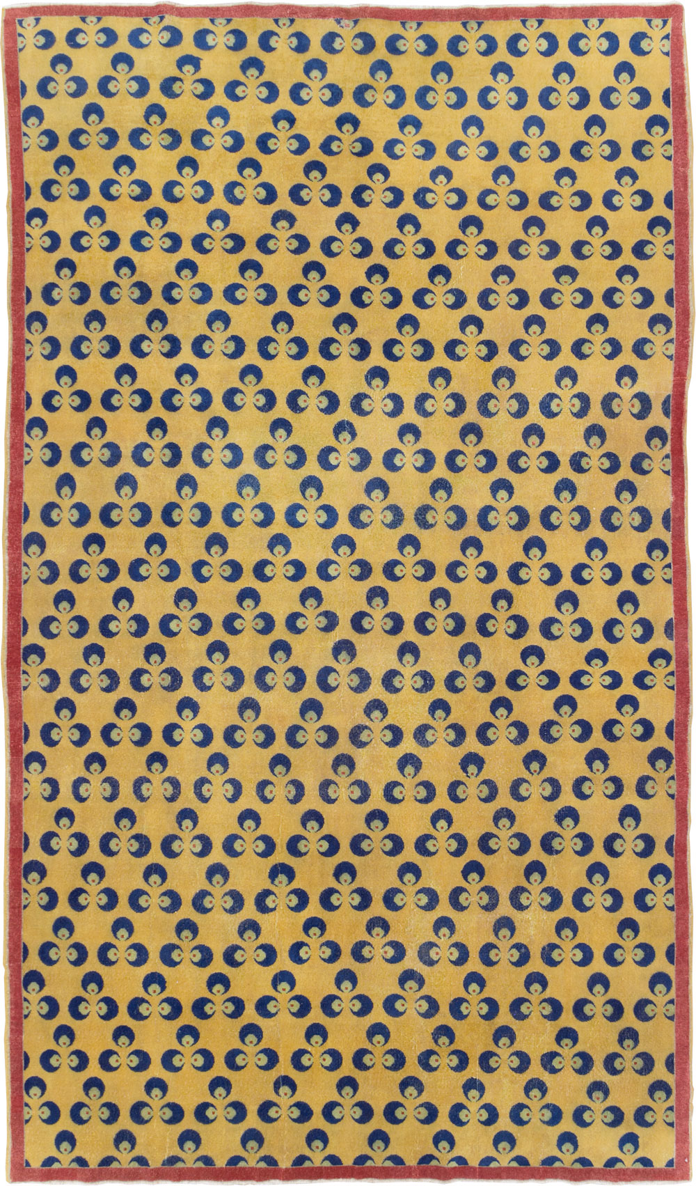 Vintage Turkish Deco Large Gallery Carpet, No.29630 - Galerie Shabab