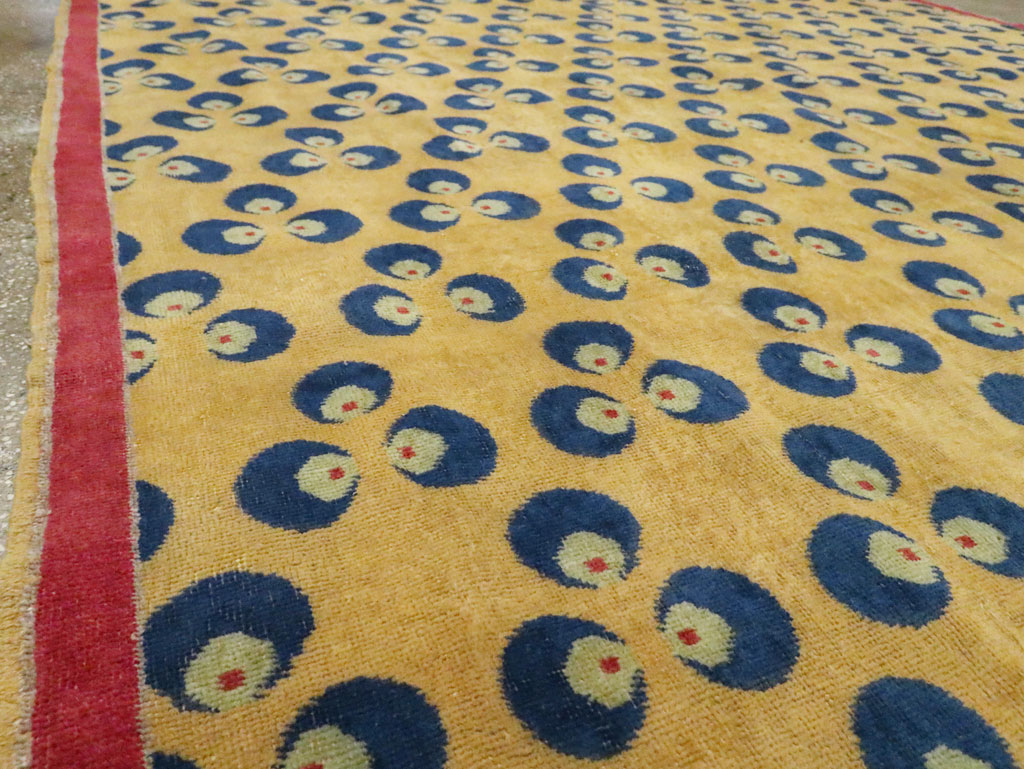 Vintage Turkish Deco Large Gallery Carpet, No.29630 - Galerie Shabab